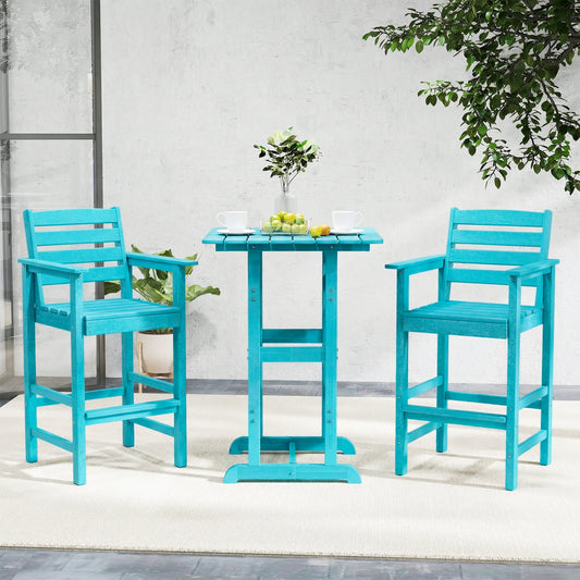 HDPE Adirondack Bar Chairs Set of 2, Turquoise Adirondack Chairs Turquoise at Gallery Canada