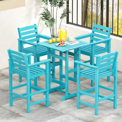 HDPE Adirondack Bar Chairs Set of 2, Turquoise Adirondack Chairs at Gallery Canada