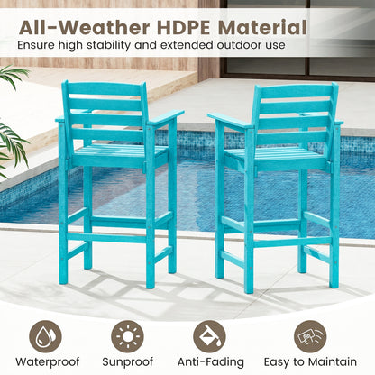 HDPE Adirondack Bar Chairs Set of 2, Turquoise Adirondack Chairs at Gallery Canada