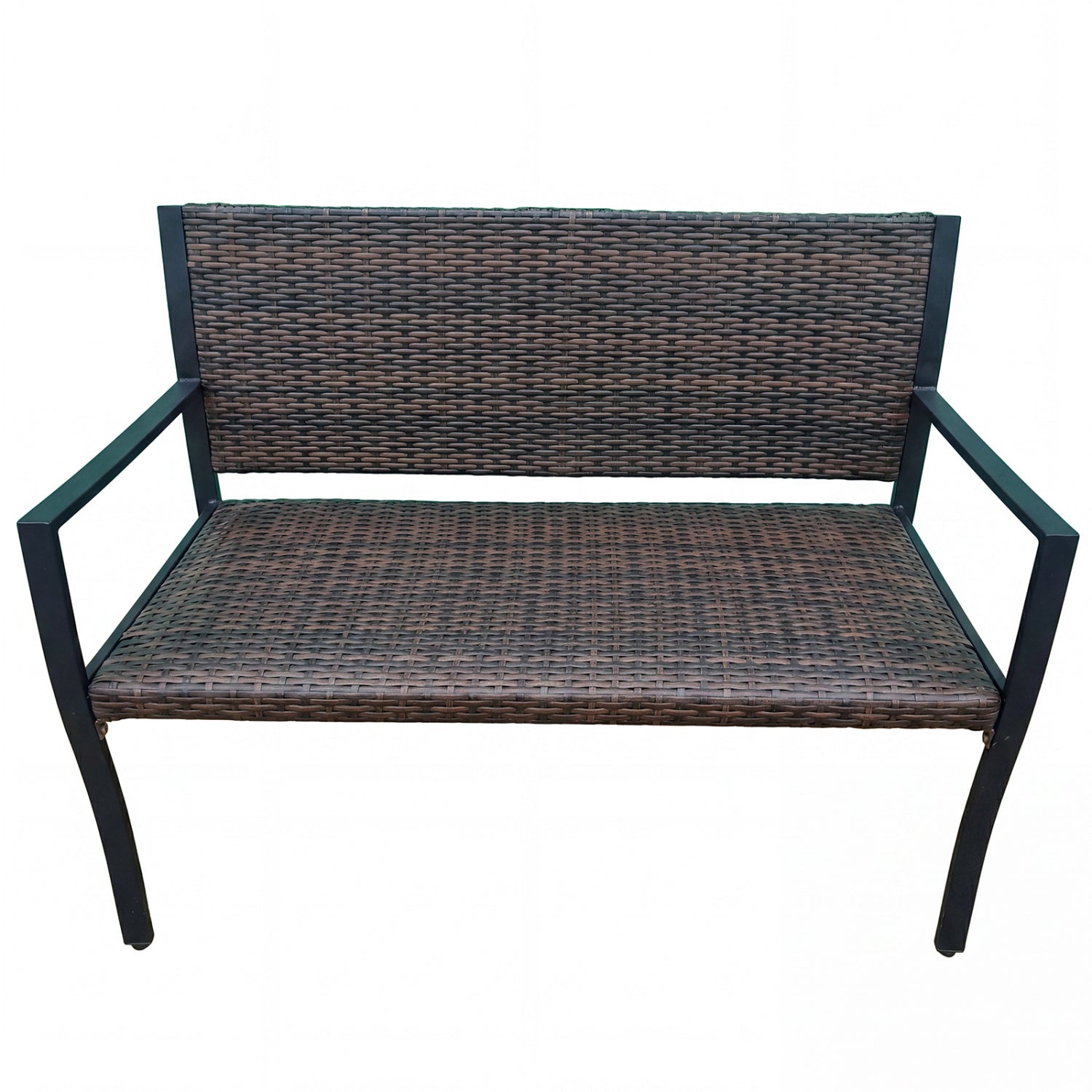 Patio Sun-Proof Rattan Loveseat with Soft Sponge Seat, Brown Patio Rocking Chairs & Gliders Brown at Gallery Canada