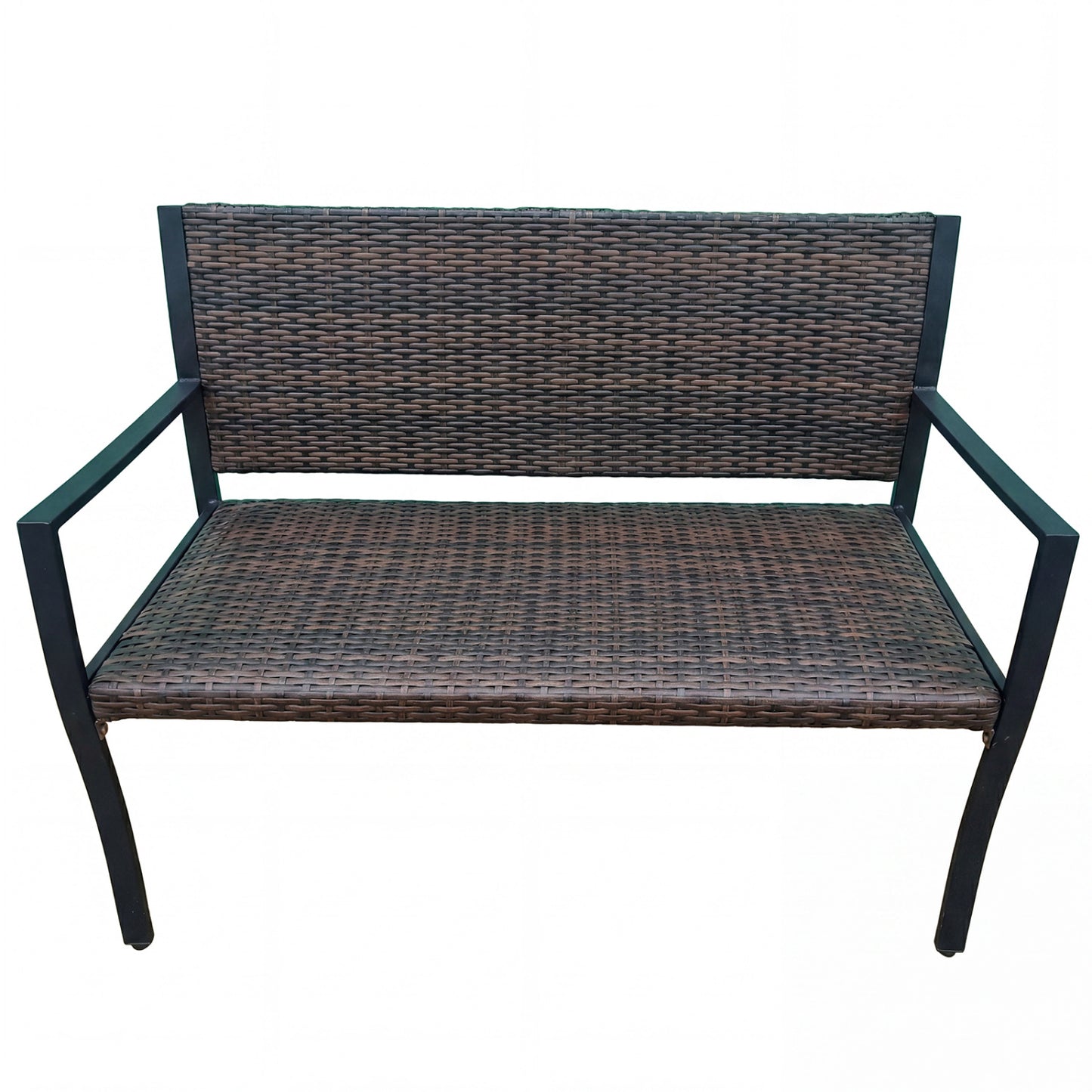 Patio Sun-Proof Rattan Loveseat with Soft Sponge Seat, Brown Patio Rocking Chairs & Gliders Brown at Gallery Canada