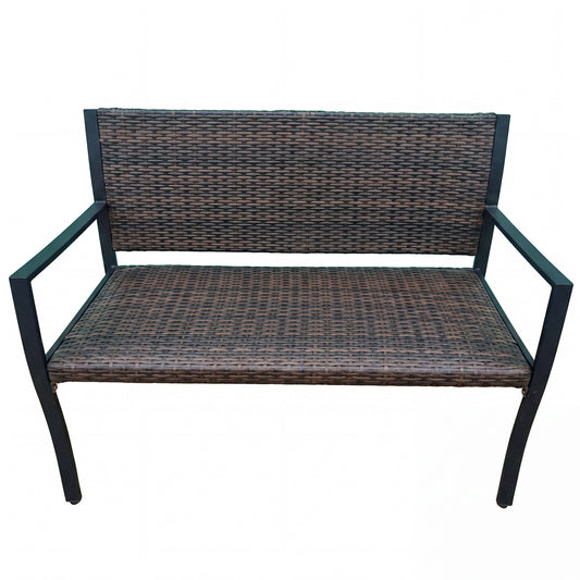 Patio Sun-Proof Rattan Loveseat with Soft Sponge Seat, Brown Patio Rocking Chairs & Gliders Brown at Gallery Canada