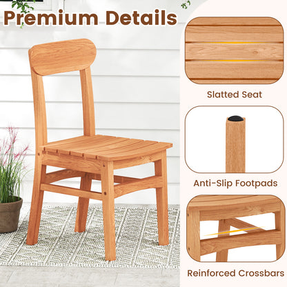 Patio Teak Wood Chair, Natural Patio Dining Chairs at Gallery Canada