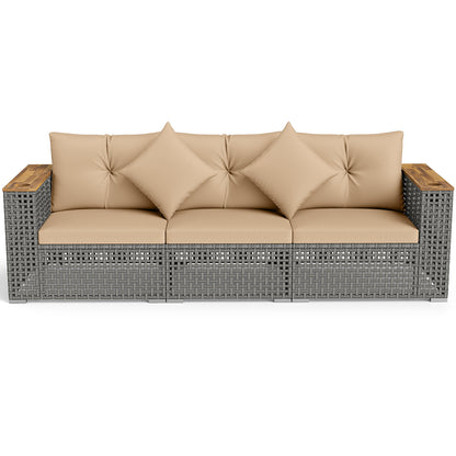 Patio Wicker Sectional Set, Armless & Corner Sofas, Beige Outdoor Sectionals at Gallery Canada