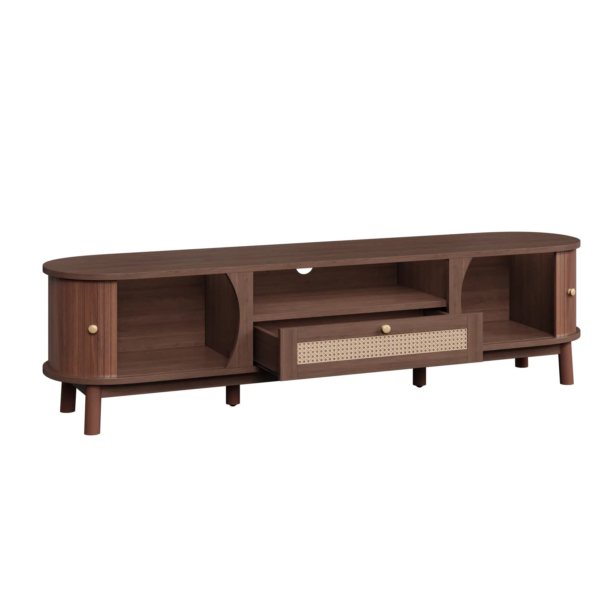 TV Stand, Solid Wood Doors, Drawers, 65