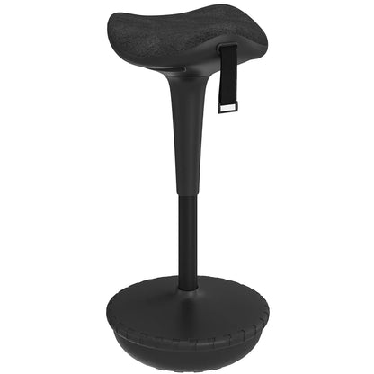 Swivel Standing Desk Chair, Adjustable Ergonomic Stool, Black Office Chairs Black at Gallery Canada