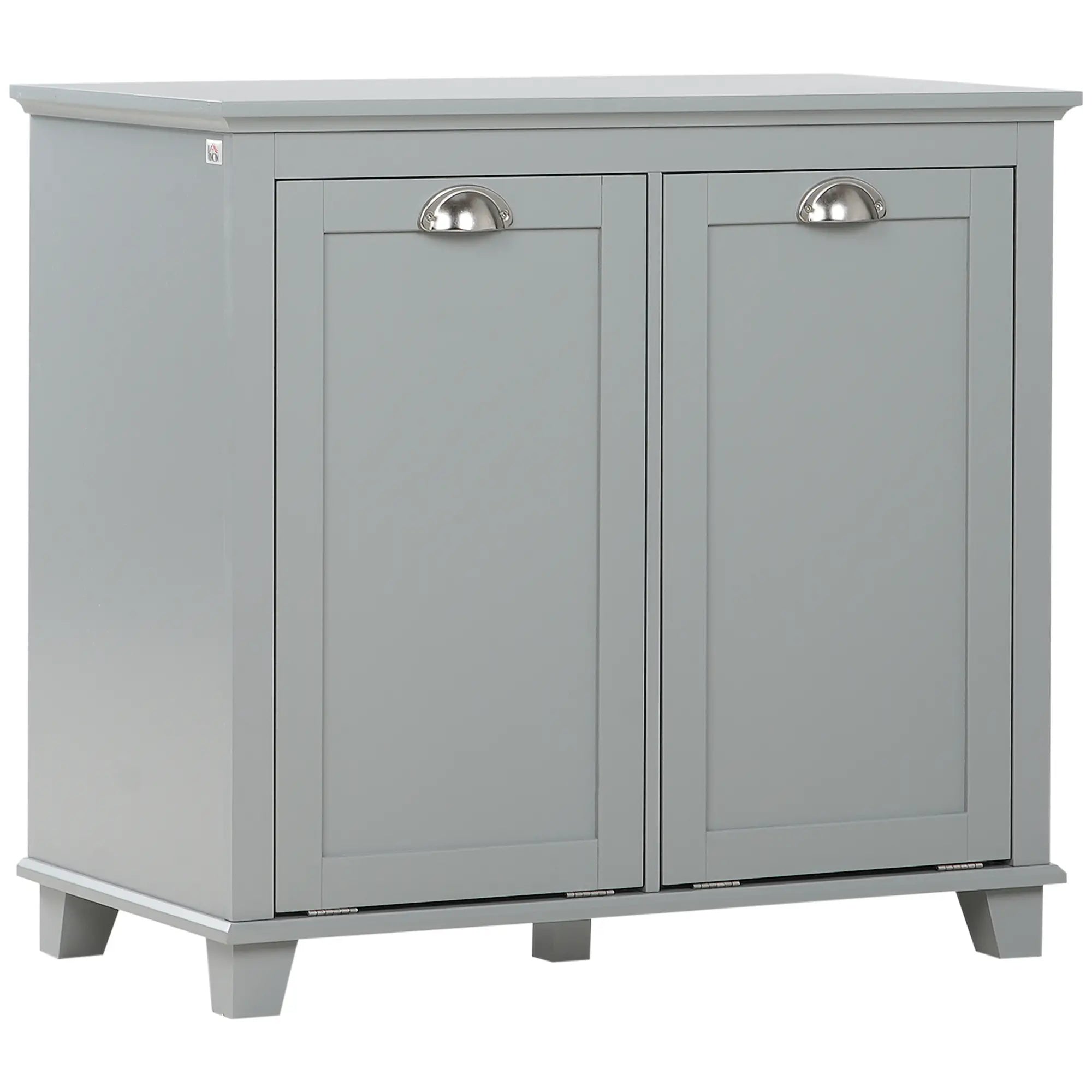 Tilt-Out Laundry Cabinet, Bathroom Organizer, Two-Compartment Hamper, Grey Bathroom Cabinets at Gallery Canada
