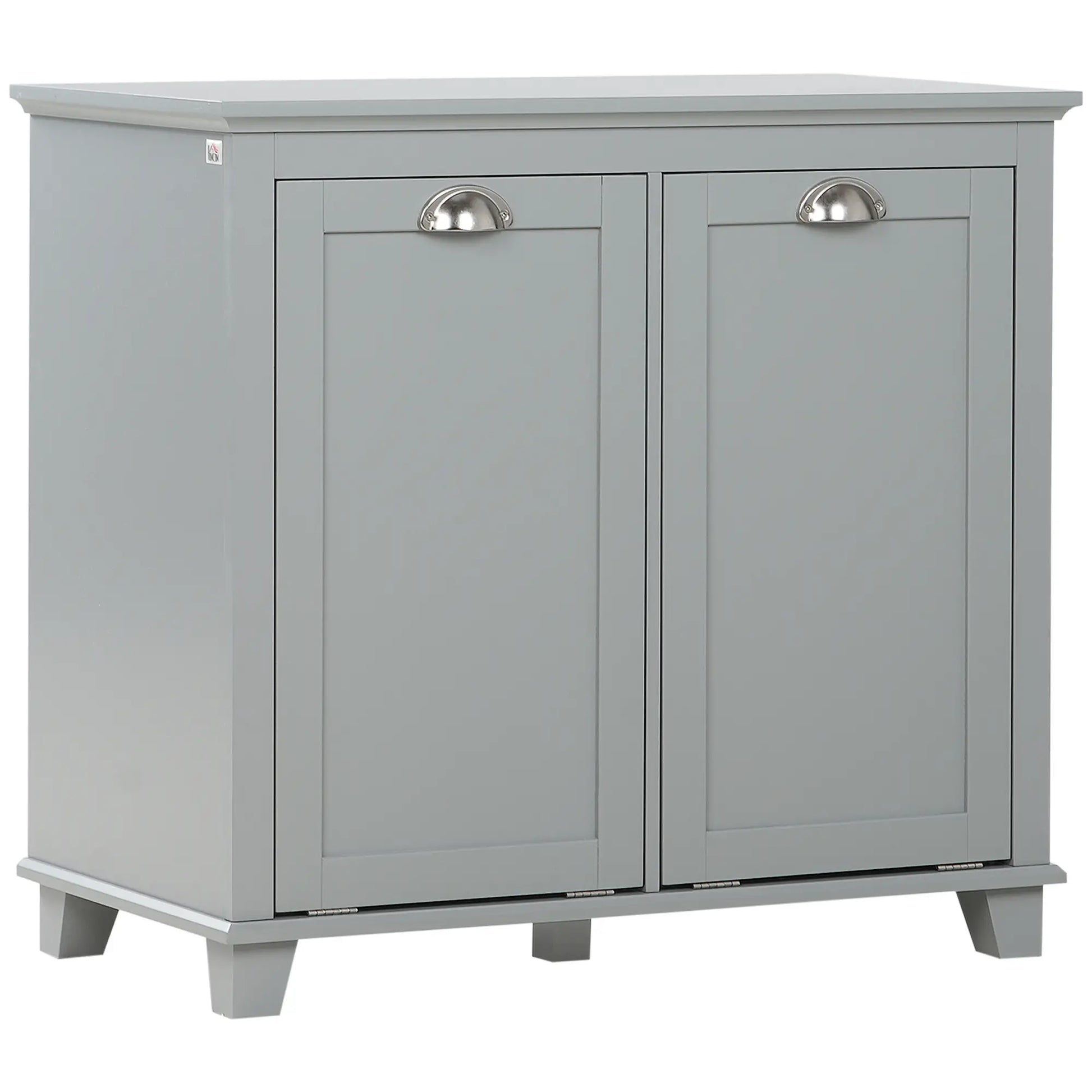 Tilt-Out Laundry Cabinet, Bathroom Organizer, Two-Compartment Hamper, Grey Bathroom Cabinets at Gallery Canada