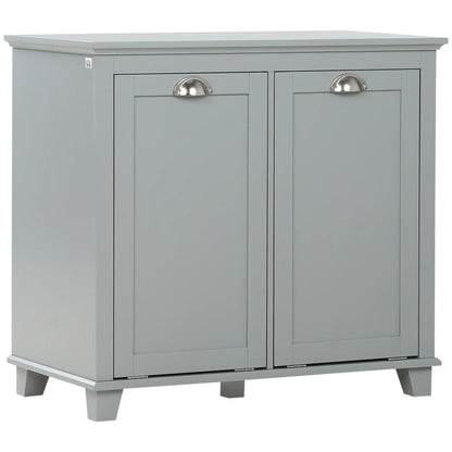 Tilt-Out Laundry Cabinet, Bathroom Organizer, Two-Compartment Hamper, Grey Bathroom Cabinets at Gallery Canada