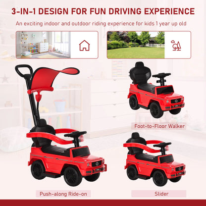 G350 Licensed Push Car, 3-in-1 Toddler Sliding Car, Red Electric Ride On Toys at Gallery Canada