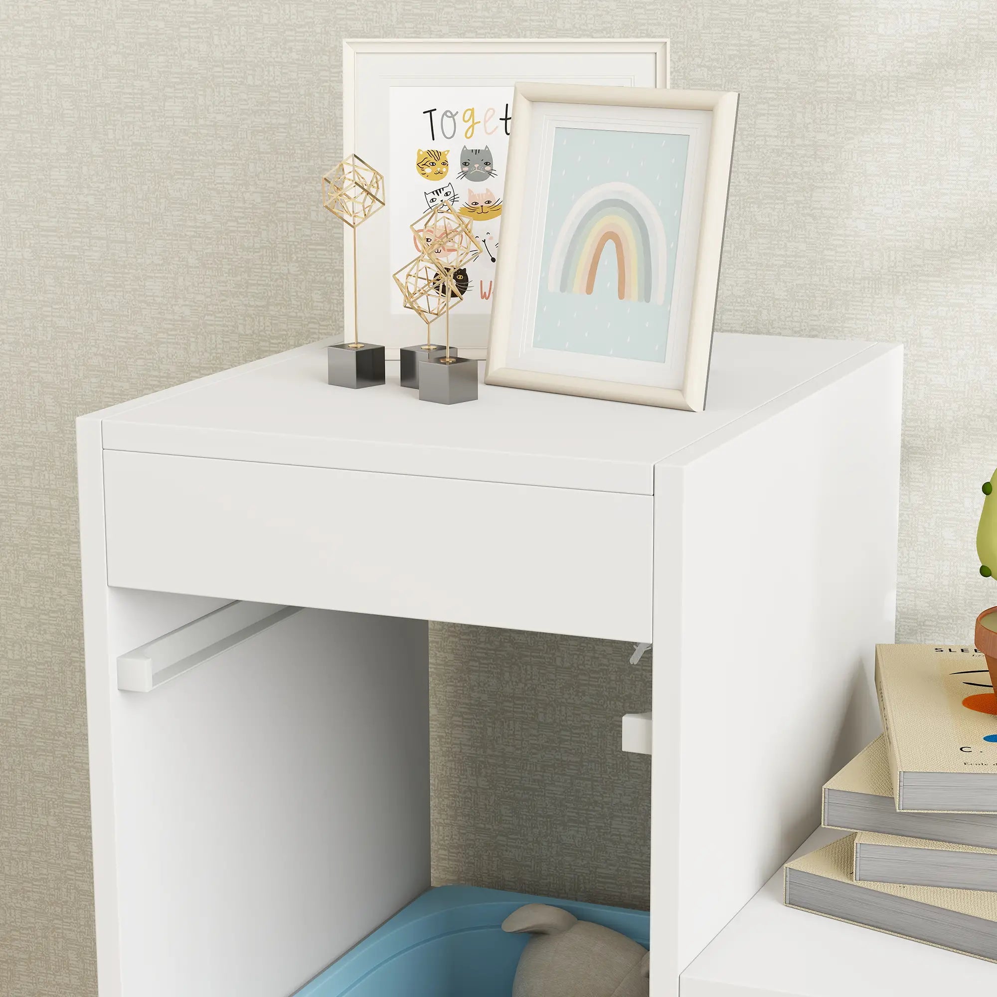 3 Layer Toy Storage Organizer, Kids Bookshelf, 6 Plastic Bins, Blue & Pink Baby & Kids Storage at Gallery Canada