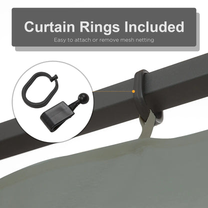 Replacement Mosquito Netting, 10' x 10', Black, Dark Grey Gazebo Sidewalls at Gallery Canada