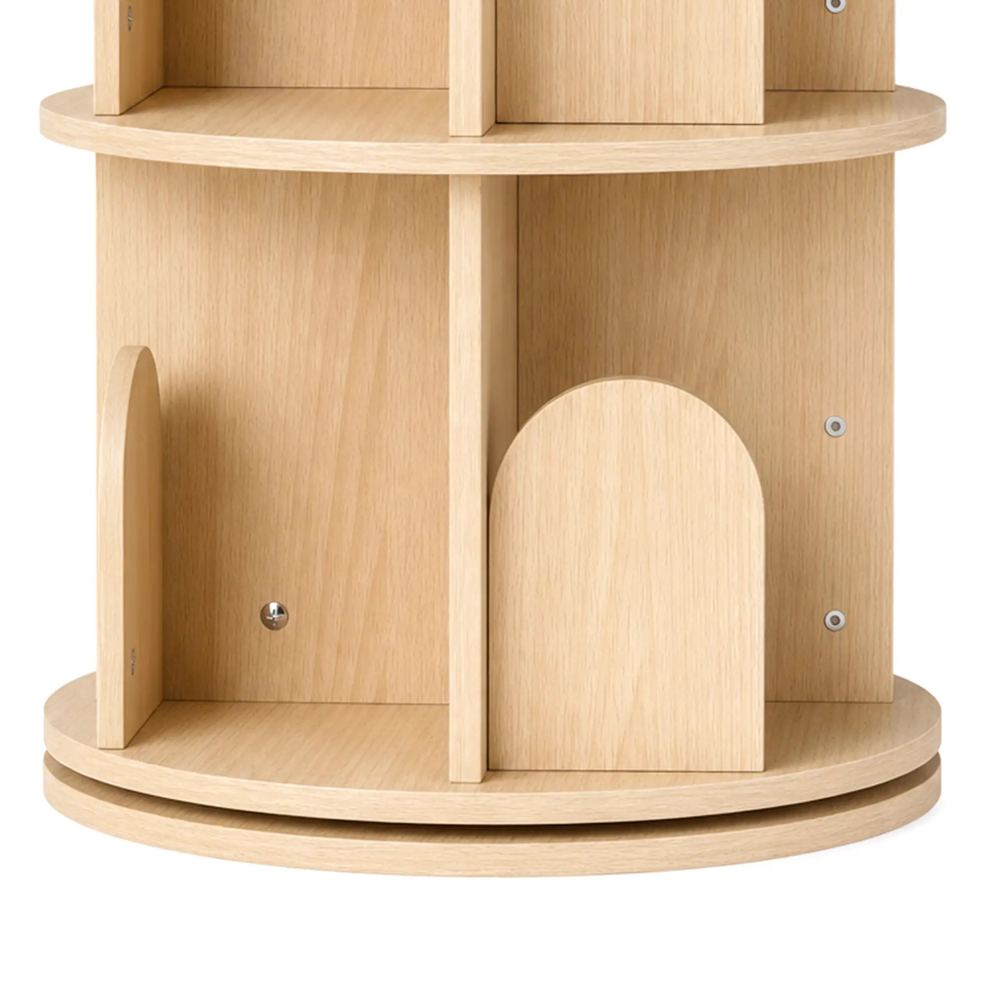 3-Tier Rotating Bookshelf, 360° Revolving Bookcase, Natural Baby & Kids Storage at Gallery Canada