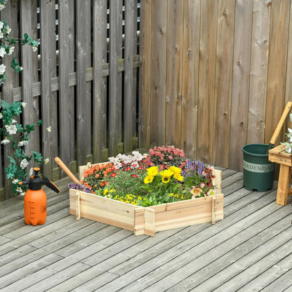 39" x 36" Hexagon Planter Box, Raised Garden Bed, Herb Garden Wooden Planter Boxes at Gallery Canada