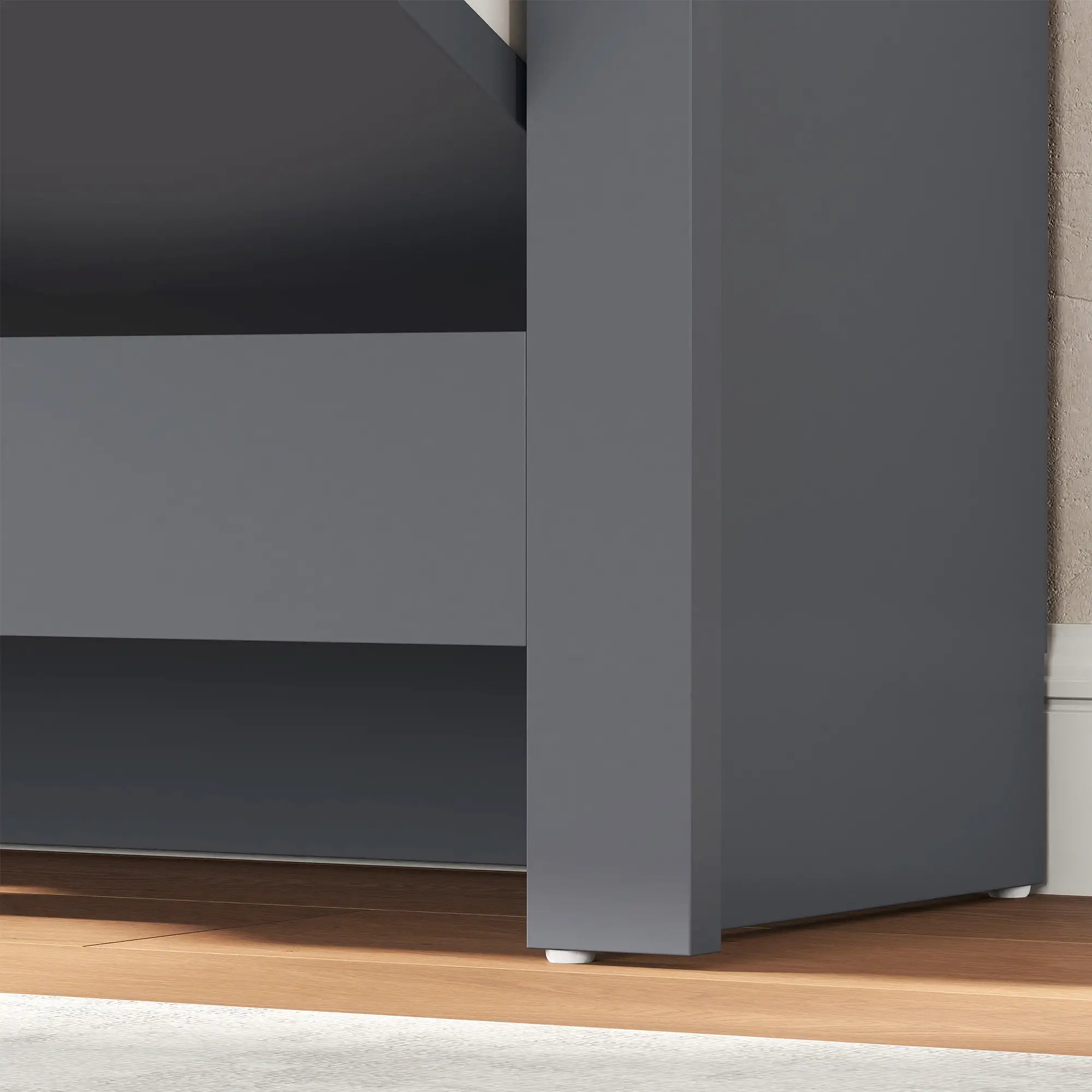 Shoe Storage Cabinet, 2 Flip Drawers, Adjustable Shelves, 12 Pairs, Dark Grey Shoe Storage Cabinets & Racks at Gallery Canada