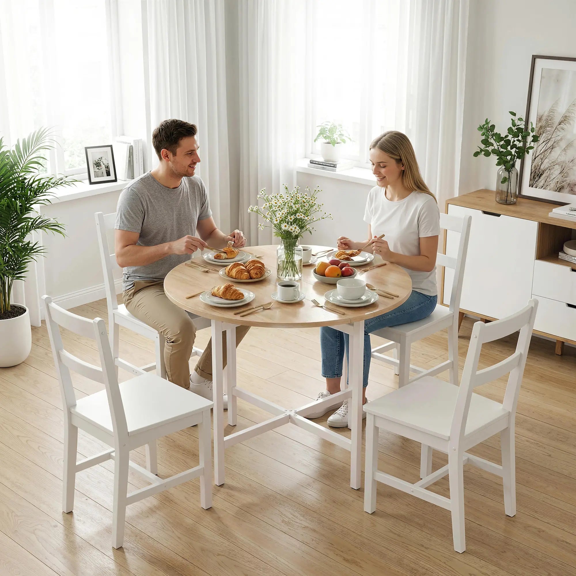 Folding Dining Table For 2-4 People, 31.5