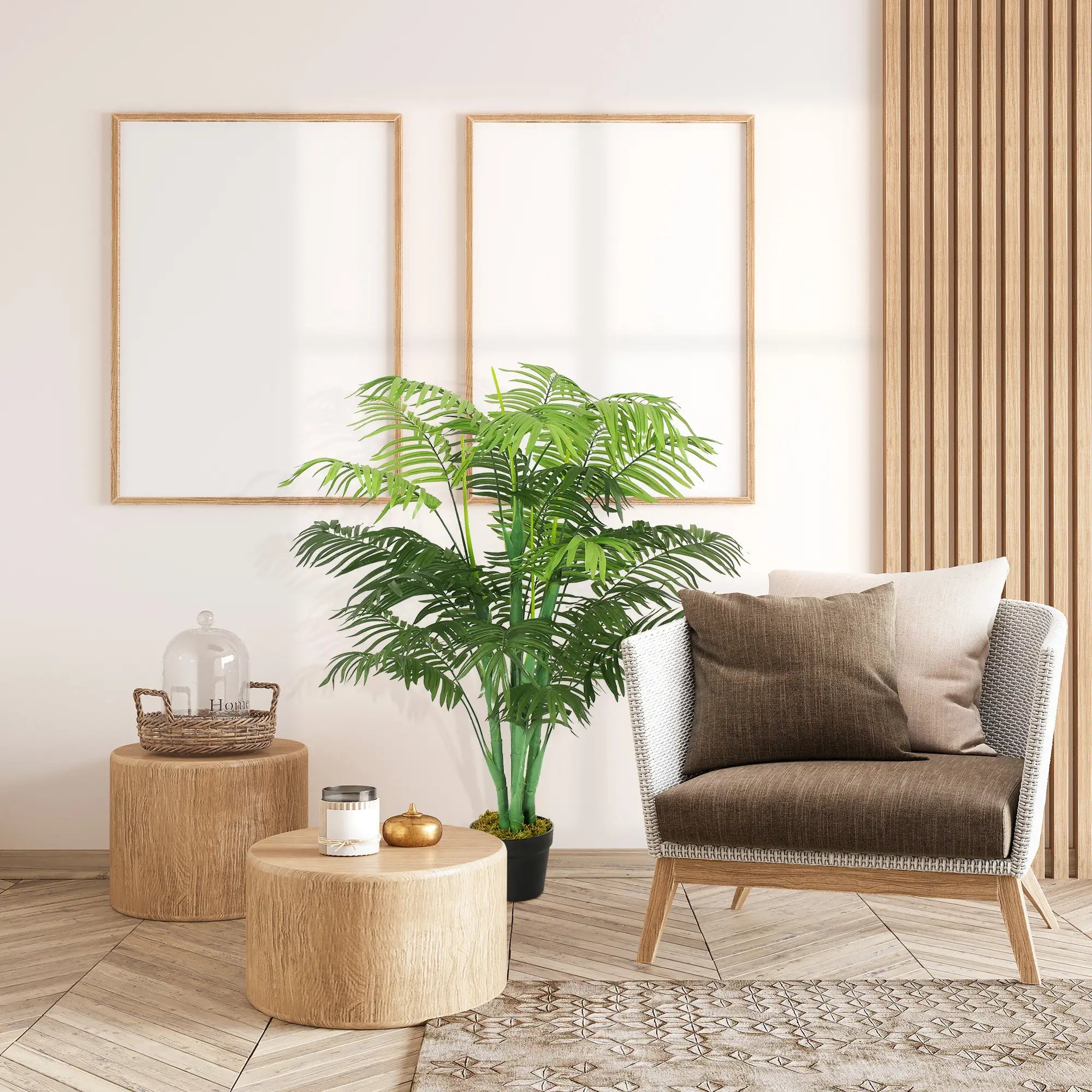 4FT Artificial Palm Tree, Fake Tropical Plant, Green Artificial Trees at Gallery Canada
