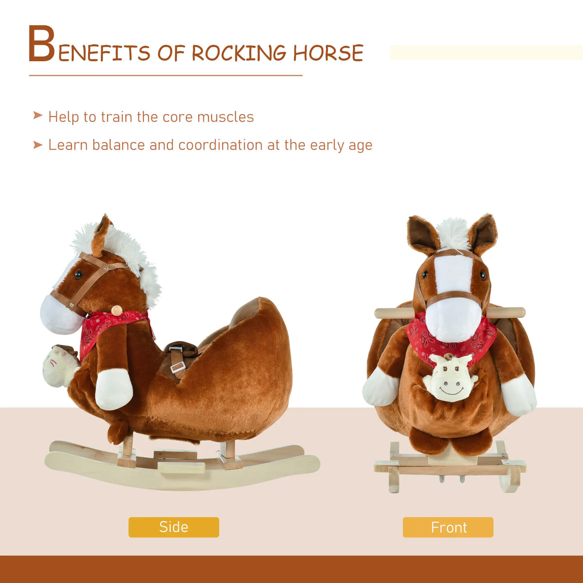Kids Rocking Horse with Cradlesong, Hand Puppet, 18-36 Months, Brown Rocking Horses at Gallery Canada