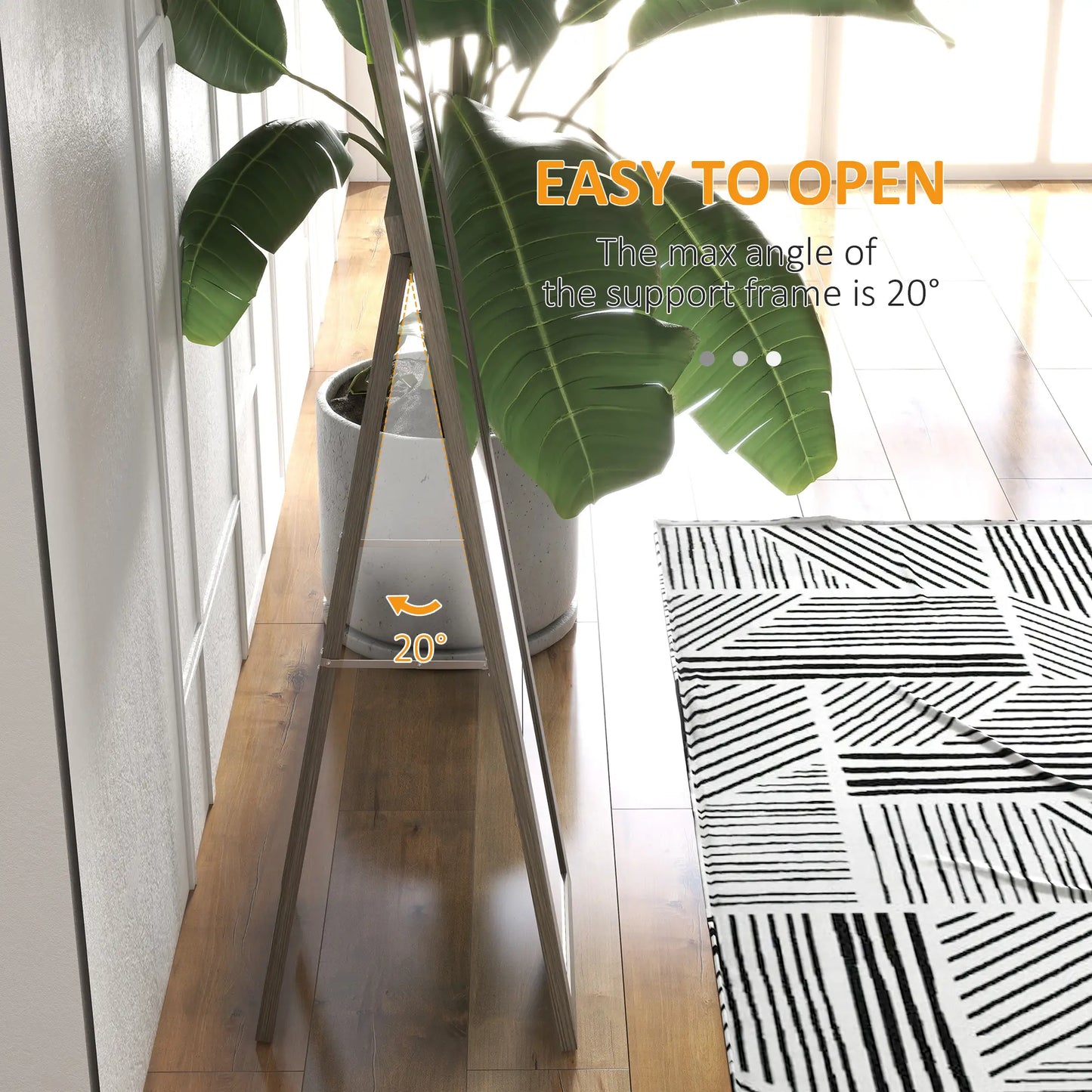 15" x 62" Full Length Mirror, Free Standing, Grey Full Length Mirrors at Gallery Canada