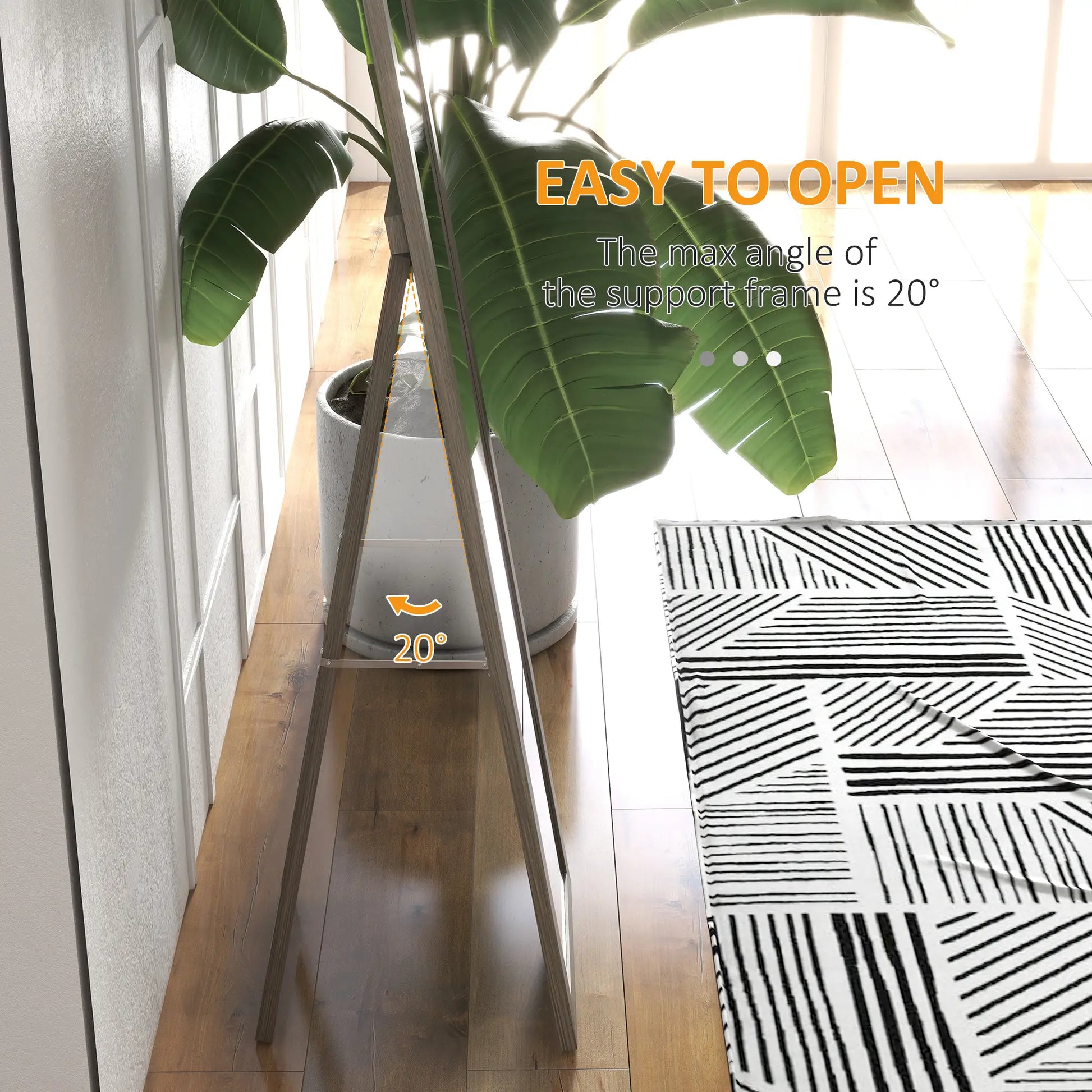 15" x 62" Full Length Mirror, Free Standing, Grey Full Length Mirrors at Gallery Canada