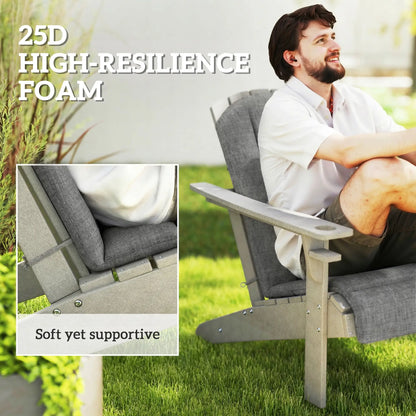 Patio Chair Cushions Set, High Back Adirondack, Dark Grey Patio Chair Cushions at Gallery Canada