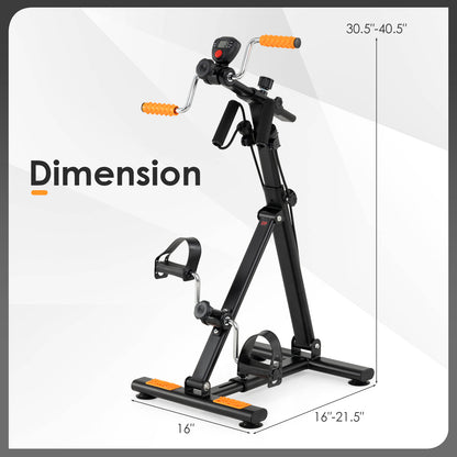 Pedal Exerciser, Adjustable Resistance, Arm Leg Workout, Orange Exercise Bikes at Gallery Canada