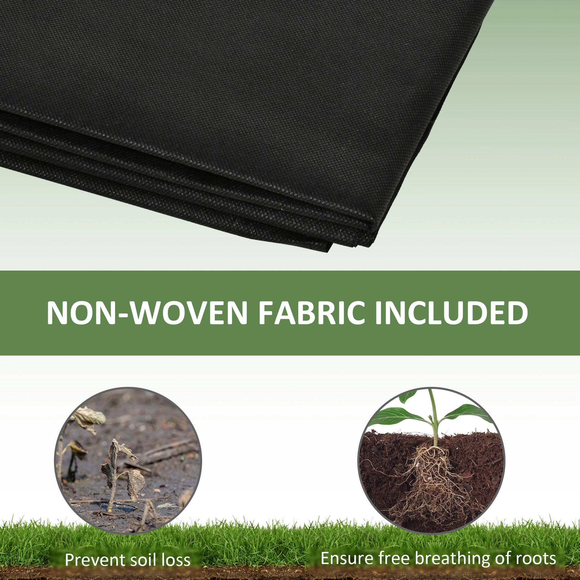96" x 24" x 10" Wooden Raised Garden Bed, 2 Planter Boxes, Non-Woven Fabric Liner Wooden Planter Boxes at Gallery Canada