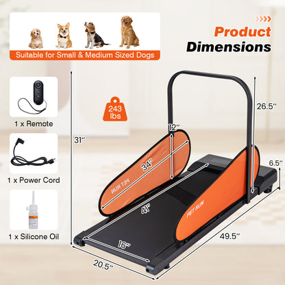 Pet Treadmill for Small & Medium Dogs with LED Display and Adjustable Speed, Black Dog Supplies at Gallery Canada