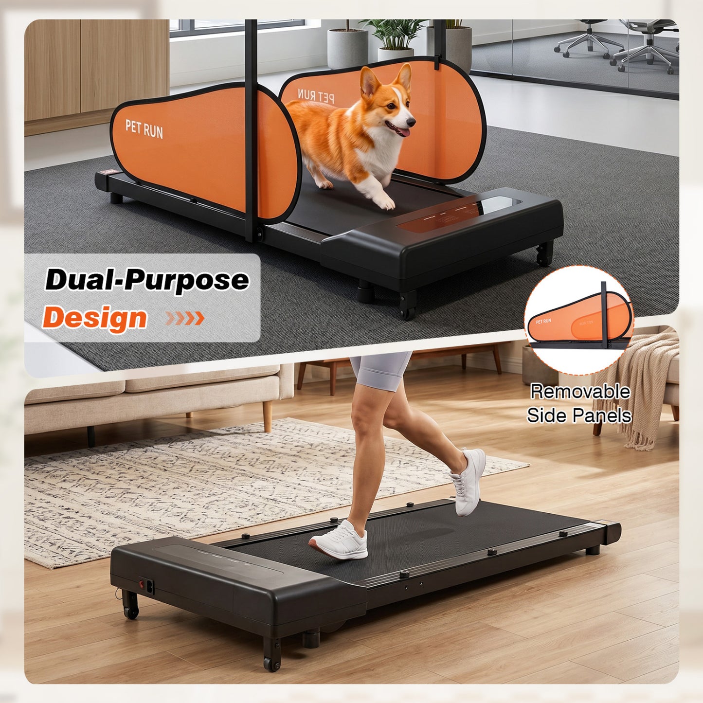 Pet Treadmill for Small & Medium Dogs with LED Display and Adjustable Speed, Black Dog Supplies at Gallery Canada