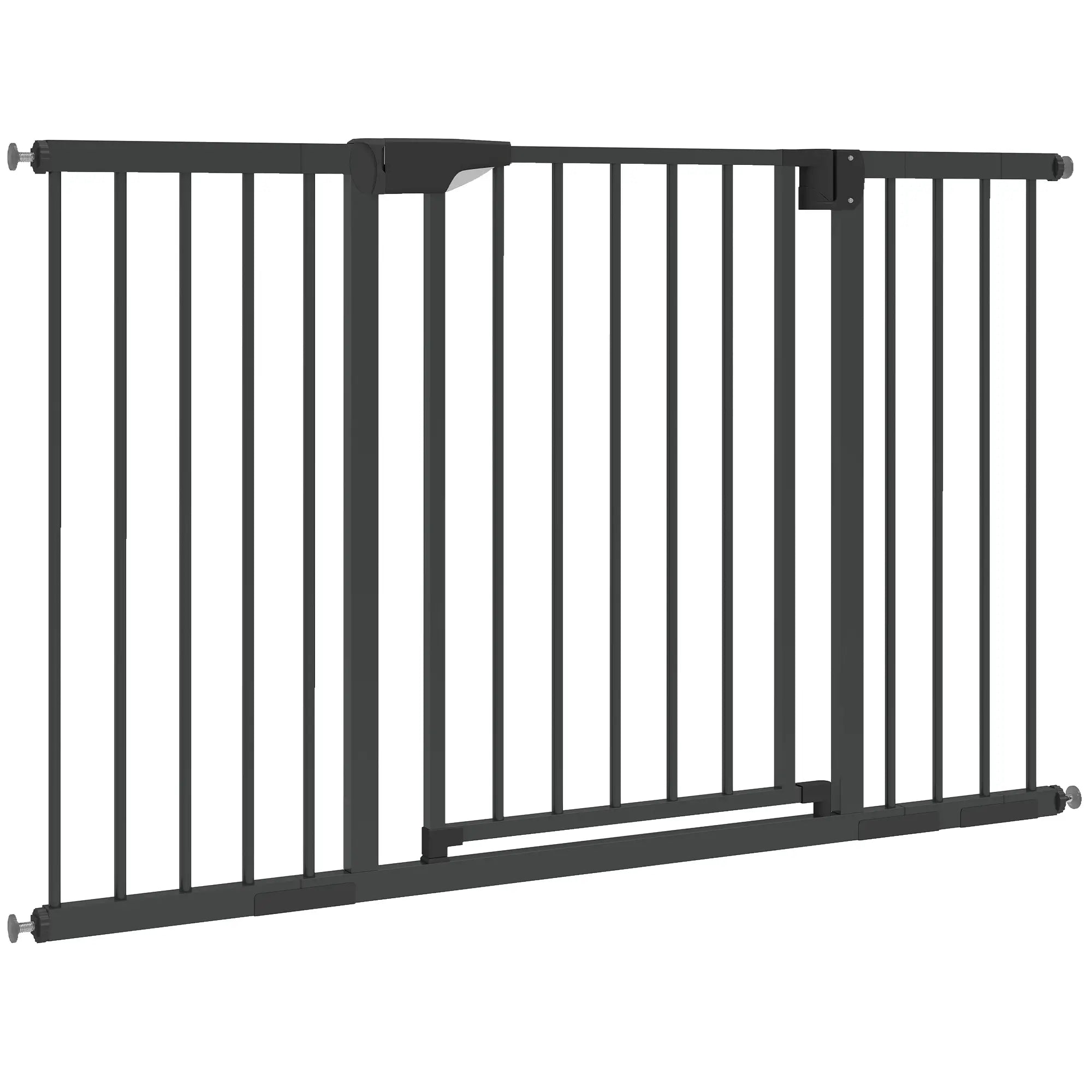 Baby Gate, Pet Safety Gate, 30"-51" Wide, Auto-Close, Black
