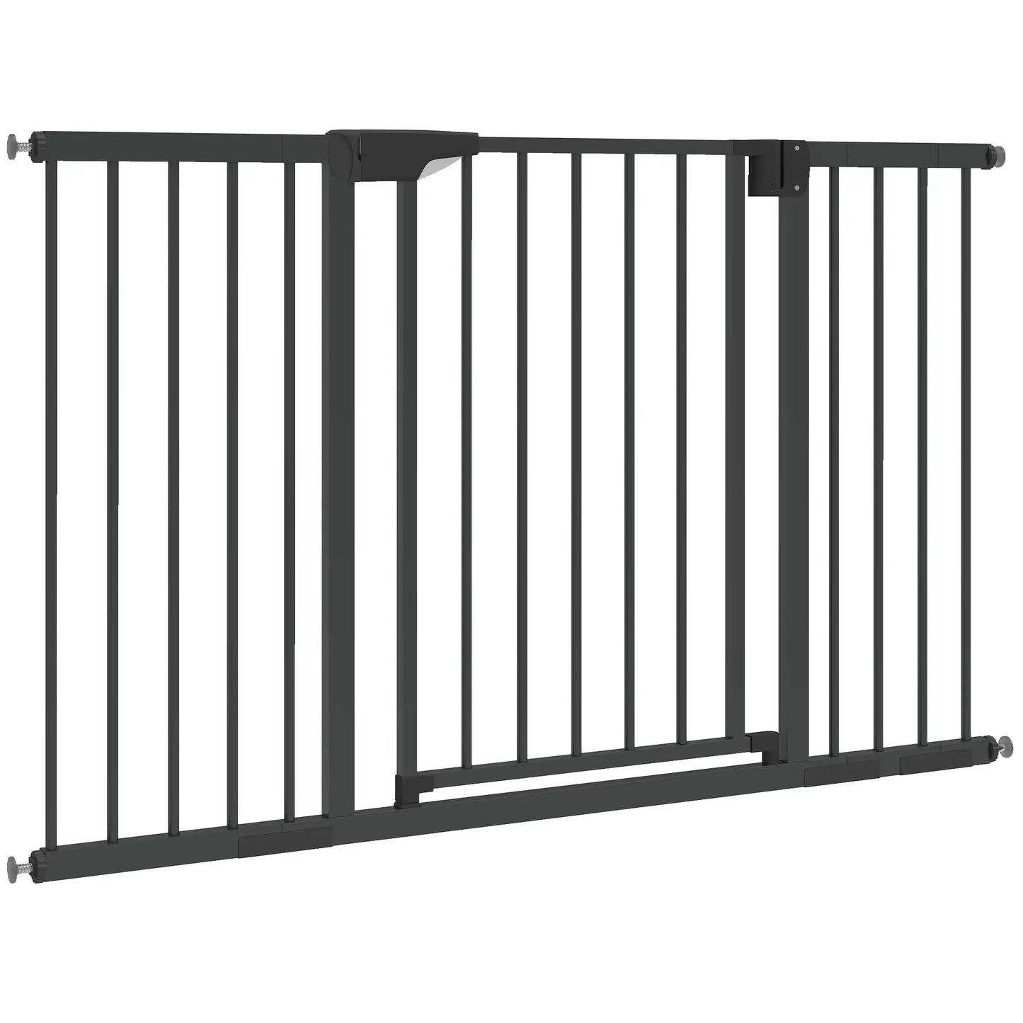 Baby Gate, Pet Safety Gate, 30"-51" Wide, Auto-Close, Black Pet Gates Black at Gallery Canada