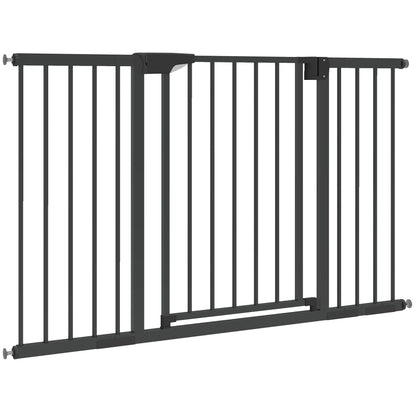 Baby Gate, Pet Safety Gate, 30"-51" Wide, Auto-Close, Black Pet Gates Black at Gallery Canada