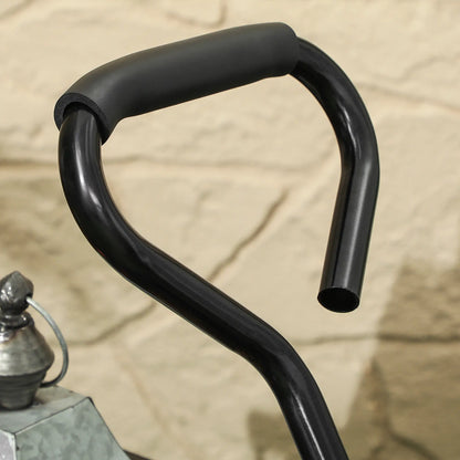 Steel Garden Cart, Removable Liner, Quick-Release Sides, 10" Wheels, 660lbs, Green