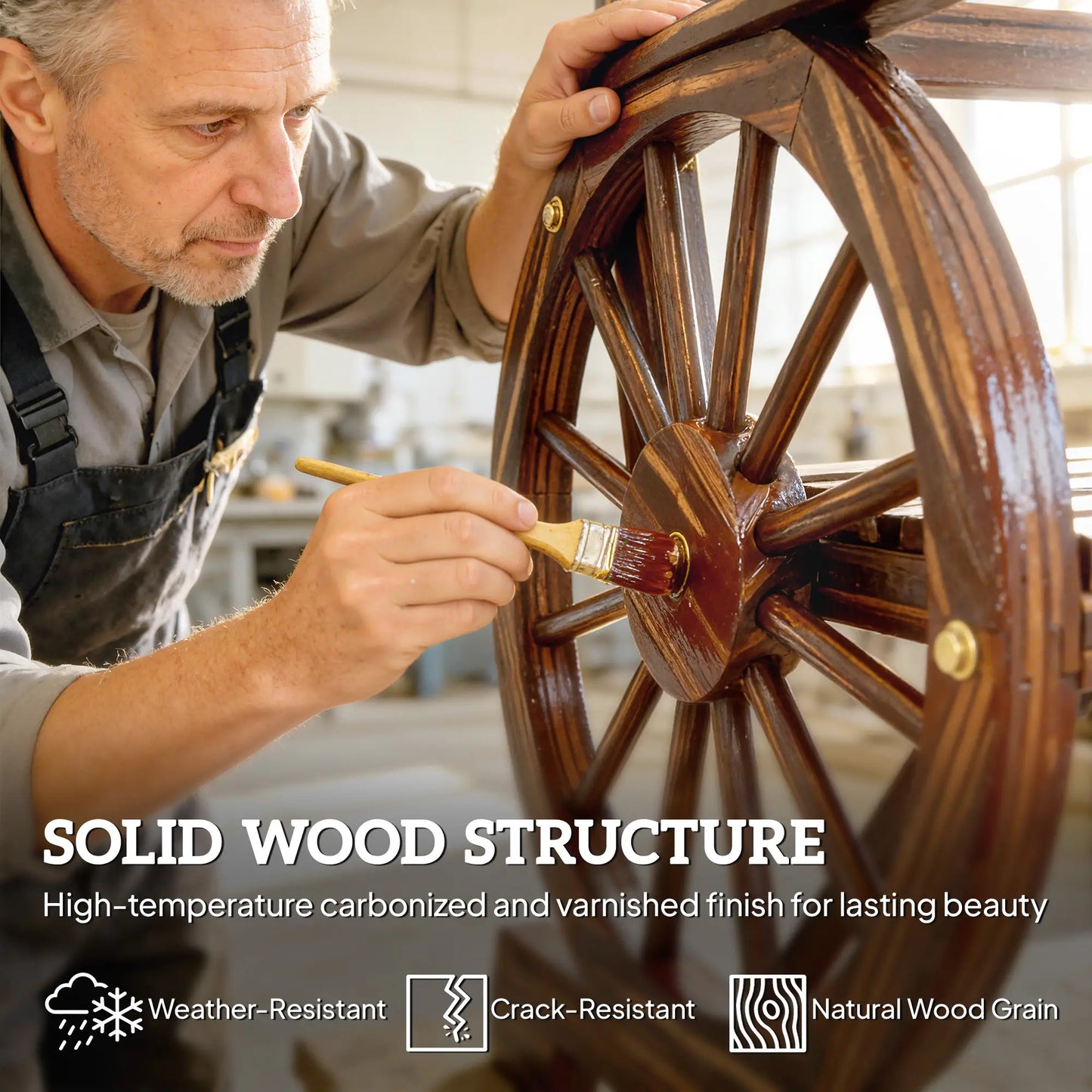 Wood Outdoor Patio Lounge Chair, Carbonized, Slatted Wide Seat Patio Chairs at Gallery Canada