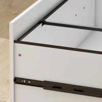 Armoire de classement latérale de bureau, 1 tiroir, étagères ouvertes, blanc