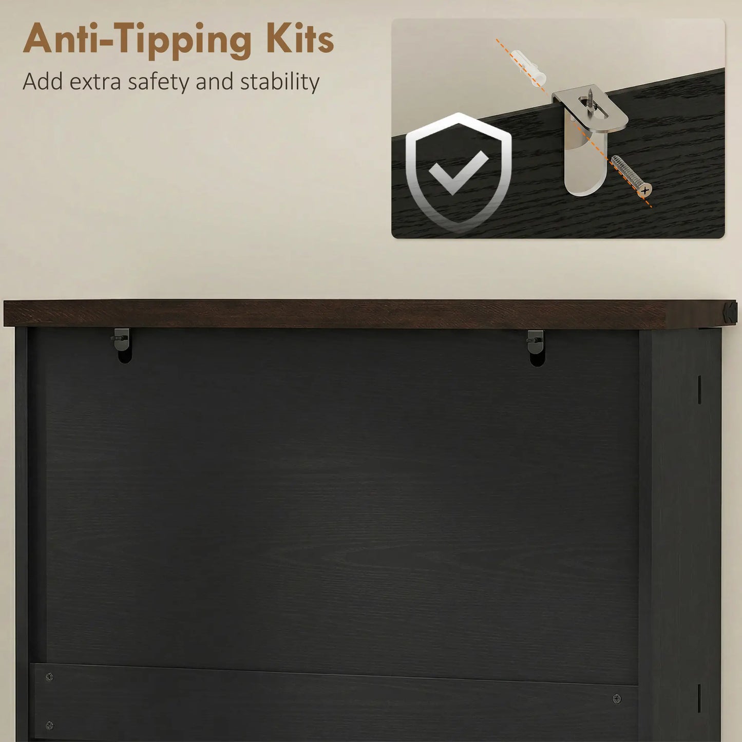 72" Tall Kitchen Pantry Cabinet, Farmhouse Storage Cabinet with 8 Door Racks and Adjustable Shelves, Black