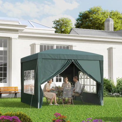 10'x10' Outdoor Pop Up Party Tent Wedding Gazebo, Dark Green Pop Up Canopies at Gallery Canada