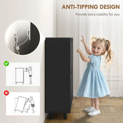 Narrow Shoe Cabinet, 4 Flip Drawers, Adjustable Shelves, 16 Pairs, Black Shoe Storage Cabinets & Racks at Gallery Canada