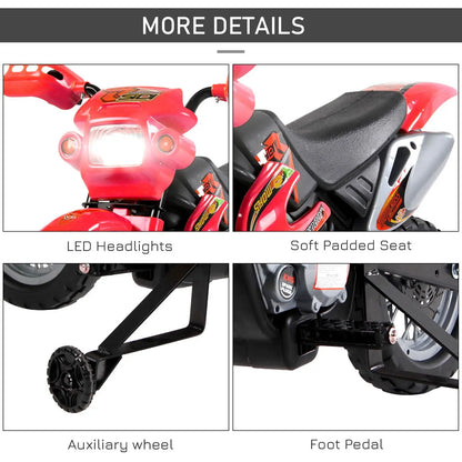 6V Electric Ride On Motorcycle, For 3-6 Year Olds, Red Electric Motorcycles at Gallery Canada