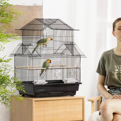 25" Bird Cage with Perch, Swing, Food Container, Slide-out Tray Bird Cages at Gallery Canada