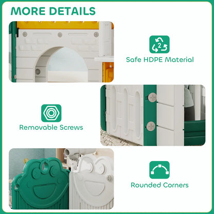 7-in-1 Toddler Slide Climber, Playhouse Basketball Hoop, Yellow Gym Sets & Swings at Gallery Canada