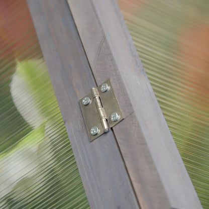 Portable Wooden Cold Frame Greenhouse, 35.5" x 20.5" x 19.5", Grey Raised Garden Beds at Gallery Canada