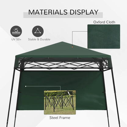7' x 7' Pop Up Canopy Gazebo Tent, Adjustable Legs, Green Pop Up Canopies at Gallery Canada