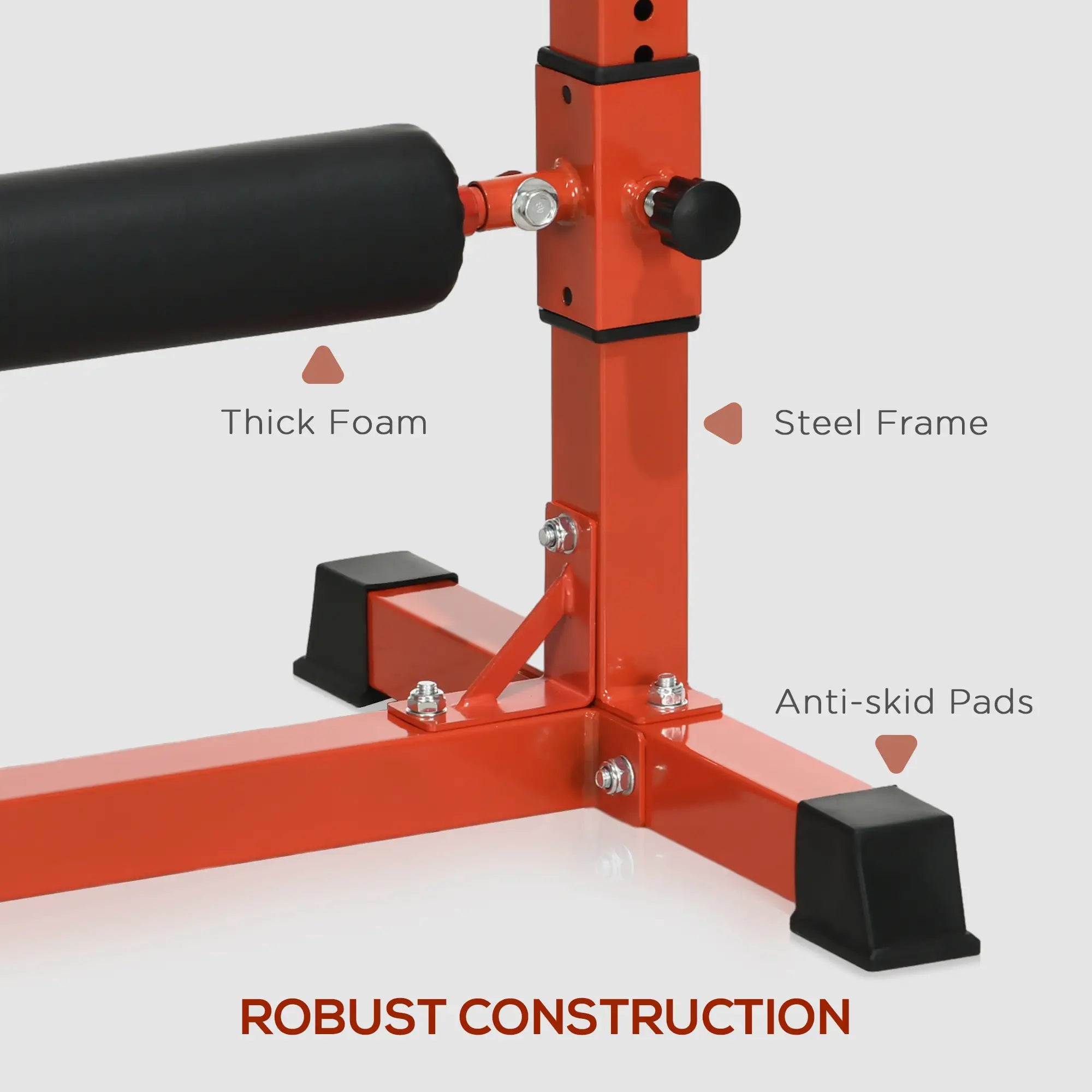 Bulgarian Split Squat Stand, 12-Level Adjustable, Red Squat Machine at Gallery Canada