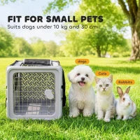 Sac de transport pour animaux à parois souples avec fenêtres en maille, sac de voyage pour chien pliable