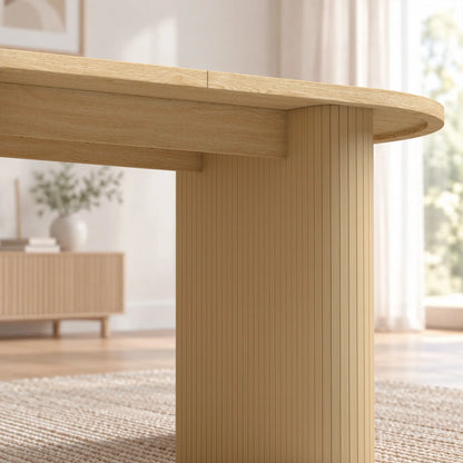 Farmhouse Dining Table Curved Top Kitchen Table Oak Wood Grain, Oak Dining Tables at Gallery Canada