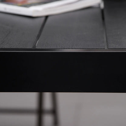 Rectangular Aluminum Patio Dining Table for 8, Black Patio Dinning Tables at Gallery Canada