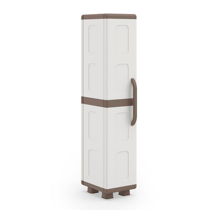 Plastic Kitchen Pantry, 4 Adjustable Shelves, Single Door, Beige Sideboards Cabinets & Buffets at Gallery Canada