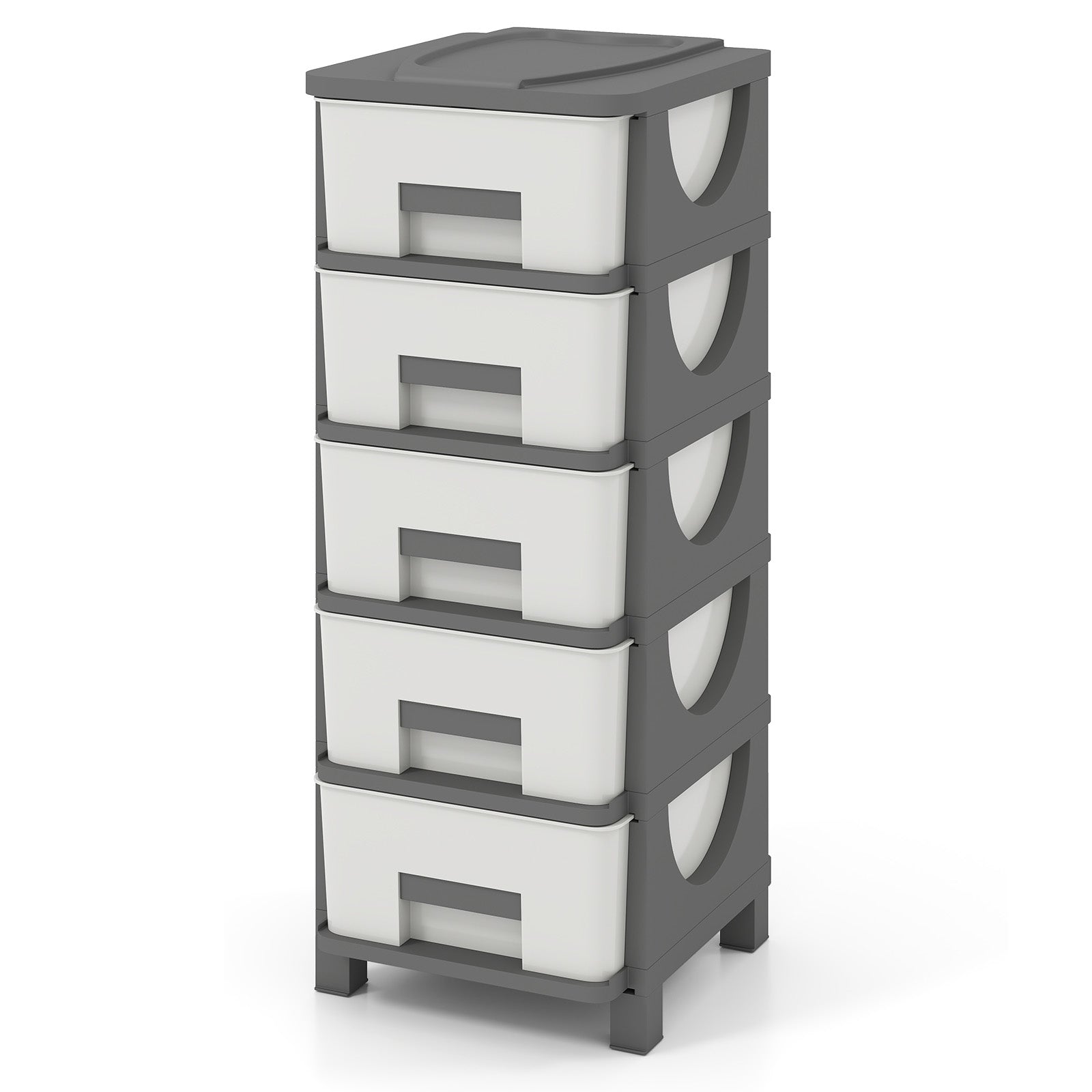 Plastic Storage Organizer, Compact Drawer Cabinet Side Table, Gray Dressers & Chests at Gallery Canada