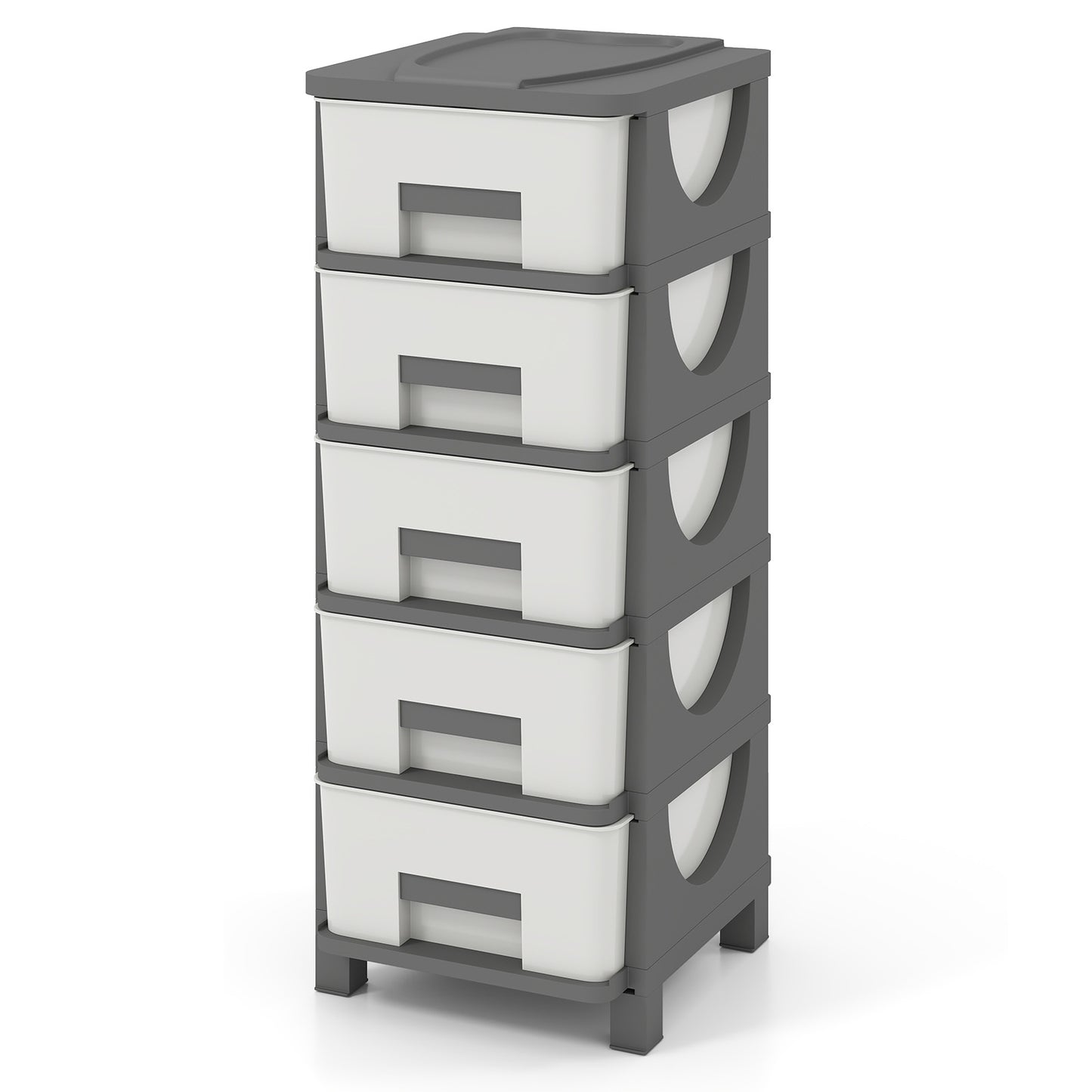 Plastic Storage Organizer, Compact Drawer Cabinet Side Table, Gray Dressers & Chests at Gallery Canada
